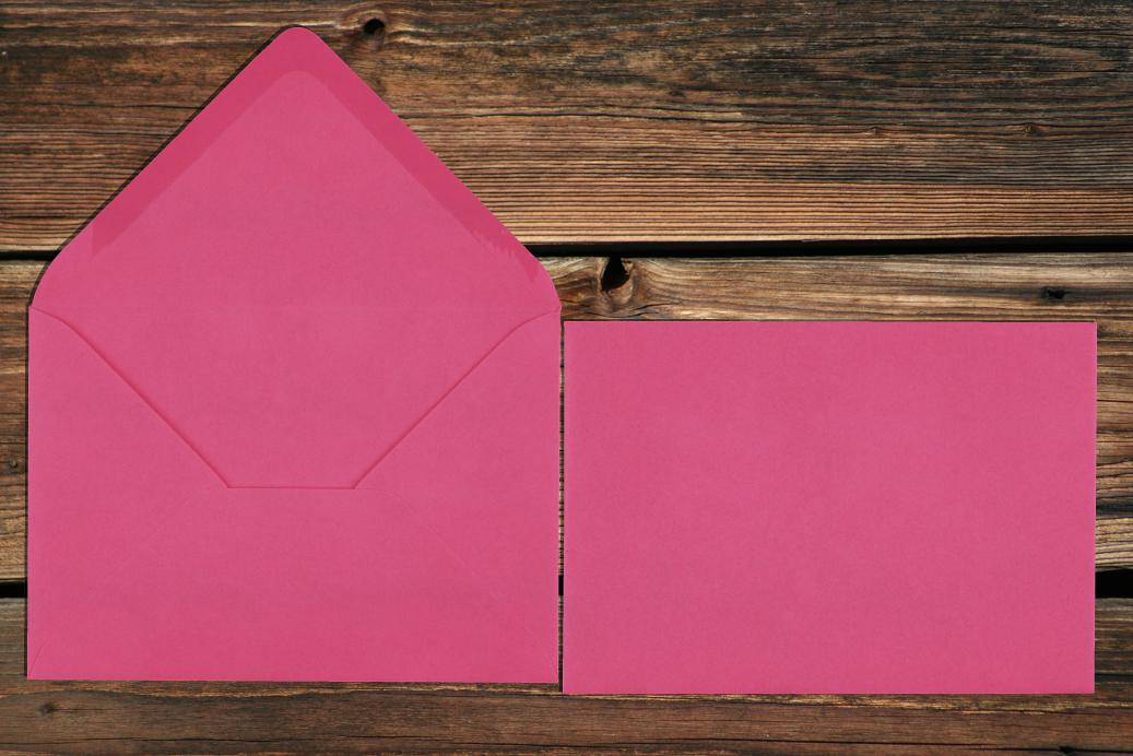 Briefhüllen 110x156 mm Nassklebend Knallrosa 120 g/qm